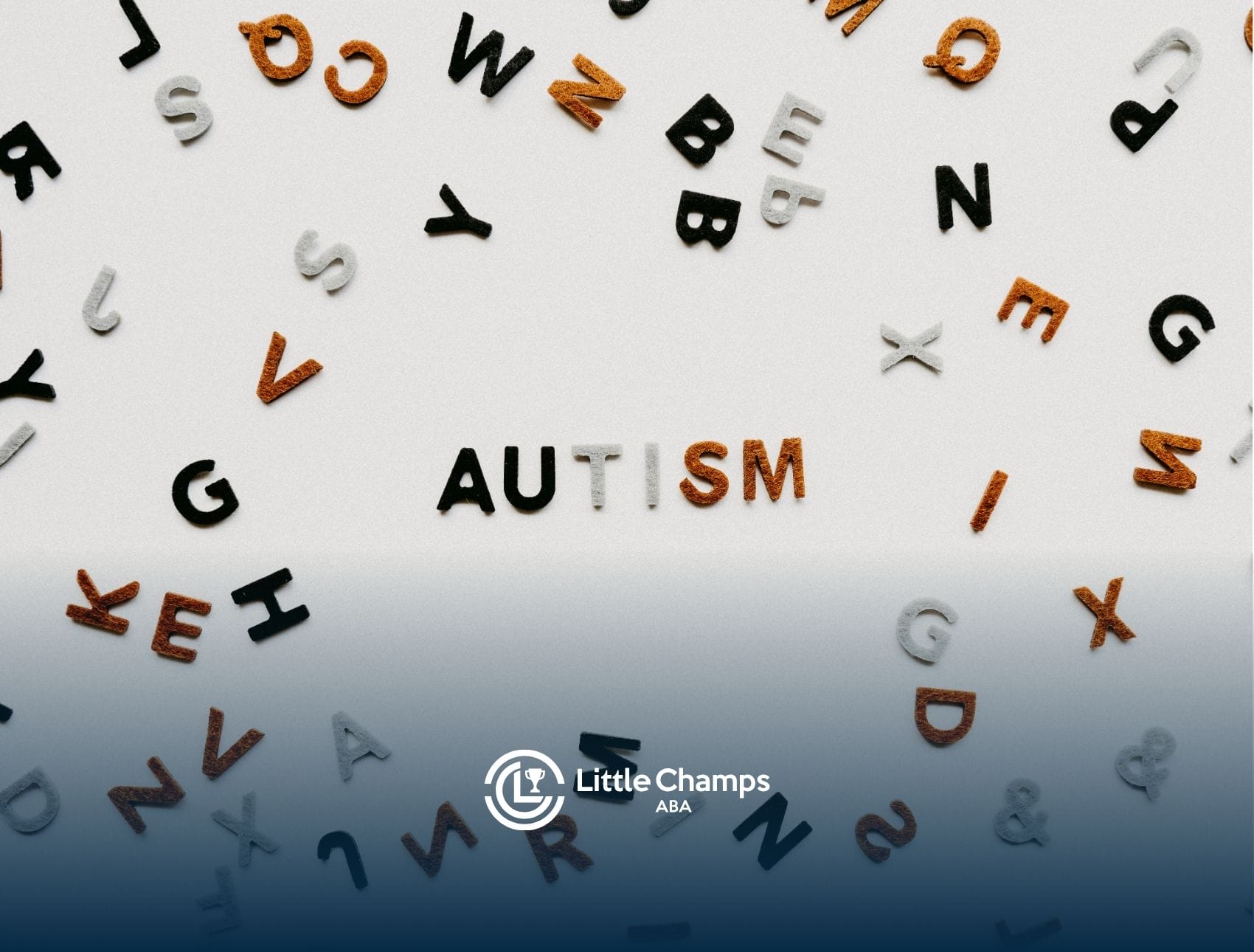 Scattered alphabet letters in variety of colors with "AUTISM" spelled out in the center in Utah.
